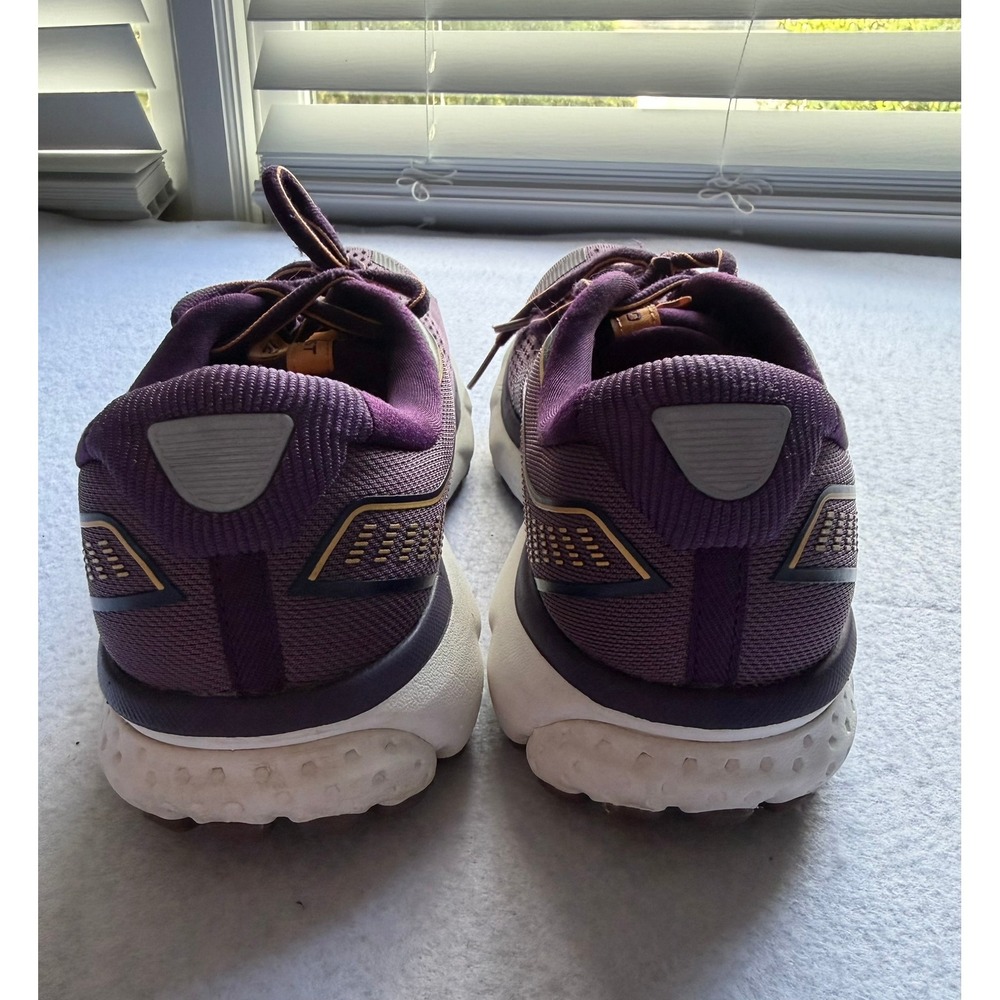 Brooks Ghost 12 Womens Running Shoes Purple Orange Preowned Size 8.5 - Picture 4 of 9